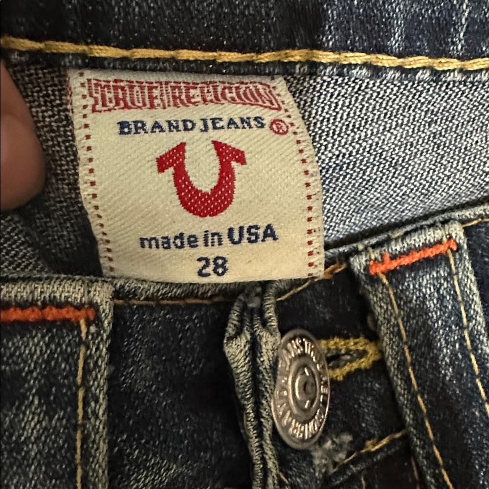 True Religion Dark Blue Denim Jeans size 28, 30 inch inseam